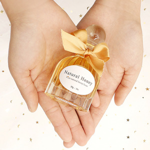 Empty Bottle 50ml 100ml Glass Honey Flavored Candy Packaging Mini Jar Bottle Wedding Gift Glass Bottle B537
