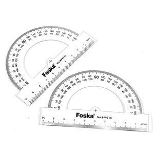 Foska Rapporteur en plastique transparent multi-usages, rapporteur mathématique 180 degrés 4 pouces pour la mesure, les travaux des étudiants et le graphique d'ingénierie - Product Image 1