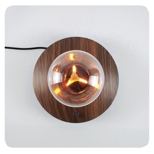 नई एलईडी लेविटेटिंग मैग्नेटिक लेविटेशन फ्लोटिंग बल्ब लकड़ी की स्टाइल टेबल अद्वितीय उपहार स्मार्ट होम लाइट लैंप ग्लास इलेक्ट्रिक व्हाइट - Product Image 5