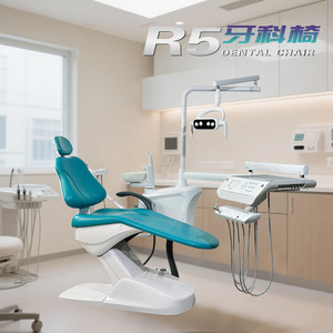 เก้าอี้ทำฟัน R5 สีน้ำเงิน ชุดอุปกรณ์ทำฟันไฟฟ้า ถังบ้วนน้ำลายเซรามิก รับน้ำหนักได้ 180 กก. ผลิตที่ฝอซาน กวางตุ้ง รุ่นปี 2024 - Product Image 5