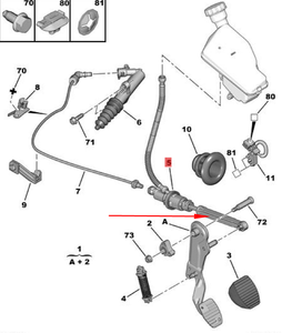 Maître-cylindre d'embrayage OE 9801271180 pour Citroën C-ELYSEE (DD_) C5 <span class=keywords><strong>Peugeot</strong></span> 301 <span class=keywords><strong>508</strong></span> <span class=keywords><strong>SW</strong></span> - Product Image 2