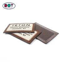 Fabricant de patchs en cuir, nouveau design, étiquettes en daim personnalisées pour vêtements, logo de marque tissé