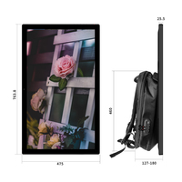 Grosir Pabrik Tas Punggung Lcd Papan Iklan Digital Portabel Luar Ruangan Ransel Berjalan Papan Reklame Tampilan Iklan dengan Layar 21.5 Inci