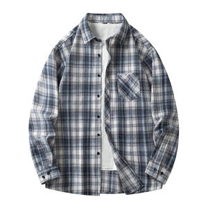 Camicia a quadri stile Euro-americano stile retrò stile classico modello ODM Camisas <span class=keywords><strong>uomo</strong></span> camicia di flanella essenziale autunno <span class=keywords><strong>senza</strong></span> <span class=keywords><strong>tempo</strong></span> per gli uomini - Product Image 2