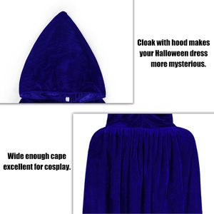 Capa con capucha FOXA para adultos, disfraz de bruja de terciopelo unisex, disfraz de Halloween y Navidad - Product Image 4