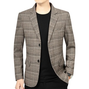 Giacca <span class=keywords><strong>Blazer</strong></span> da <span class=keywords><strong>uomo</strong></span> di alta qualità Casual giacca da <span class=keywords><strong>uomo</strong></span> a <span class=keywords><strong>righe</strong></span> primavera autunno - Product Image 4