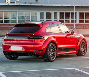 Runde para <span class=keywords><strong>PORSCHE</strong></span> <span class=keywords><strong>MACAN</strong></span>, Kit de cuerpo ancho de estilo PriorDesign modificado, parachoques delantero, labio trasero, falda lateral, ala trasera, rueda ancha, ceja - Product Image 3