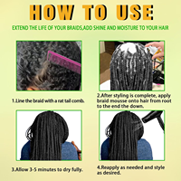 Mousse en Gros pour Perruques : Coiffure et Brillance, Hydrate et Scelle les Locs, Vanilles, Tresses Couchées et Tresses au Crochet, Mousse Anti-Frizz pour Cheveux