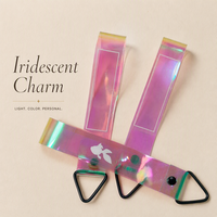 Cordón de PVC Vibrante Personalizado, Correa de Muñeca Transparente Impermeable, Llavero para Porta Identificaciones, Bonito Colgante para Bolsos, Regalo Creativo para Fiestas