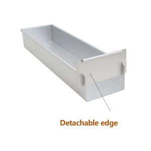 Bandeja Caja Contenedor Molde para Pastel Tiramisú de Aluminio Anodizado de 40 cm con Tapa Transparente - Product Image 3