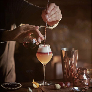 Verres à boire en verre de 8 oz, verres à <span class=keywords><strong>champagne</strong></span> en forme de tulipe colorés pour la dégustation - Product Image 4