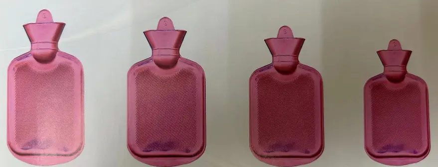 गर्म पानी की बोतल 2L 2000ml गर्म पानी की बोतल बैग रंग कवर के साथ