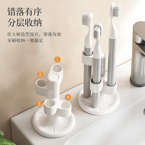 Estante de almacenamiento GREENSIDE, soporte giratorio para cepillo de dientes, mesa de lavado multifuncional para el hogar, estante de almacenamiento Dental - Product Image 2