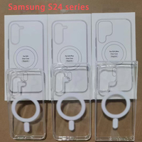 Coque de Téléphone Mobile Transparente en TPU Magnétique pour Samsung A56 A36 A15 S23 S24 S25 Ultra S22 Plus
