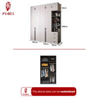Garde-robe en bois personnalisée vente directe organisateurs de placard rangement facile garde-robe moderne garde-robe en bois garde-robe de beauté
