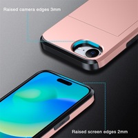 Coque de protection antichoc SGP PC avec fente pour carte coulissante pour iPhone 16e 17e 16 Pro Max 15 14 Plus iPhone16