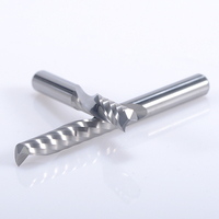 Fresa de un solo filo de 5 mm con corte ascendente (1F) de carburo para CNC, herramienta de fresado para corte de PVC, acrílico y aluminio
