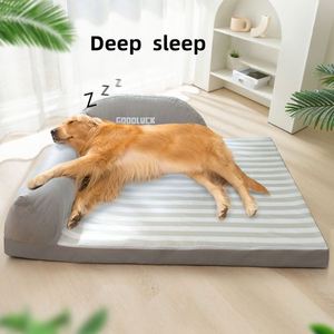Dog All-Season Universal <b>Sofa</b> <b>Bed</b> Golden Retriever Medium Large Dog Striped Backrest Modern Eco-Friendly Washable Cat <b>Bed</b> - Product Image 2