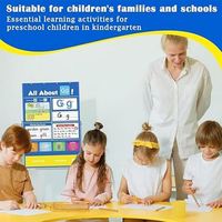 Tabla de Pared Educativa Personalizada Hecha a Mano, Tabla de Bolsillo para Aprender el Alfabeto, Juego de Letras, Unisex, para Niños Pequeños/Niños, Poliéster/Nailon