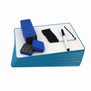 Tableau blanc double face sans cadre en métal pour salle de classe, effaçable à sec, avec effaceur et marqueur, format A3/A4 - Product Image 2