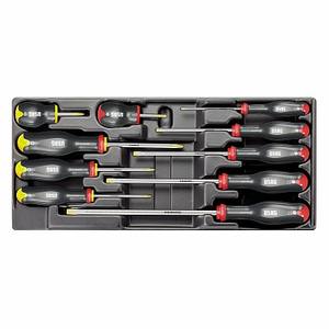 Juego de Destornilladores Usag de 20-40 Piezas, Cabeza Plana, Grado Industrial, Mango Antideslizante - Product Image 1