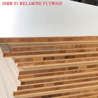 Contreplaqué mélaminé E1 18 mm 4x8 pieds, plaque mate imperméable pour la fabrication de meubles et d'armoires de cuisine