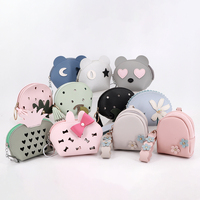 Taille minimum promotionnel en gros en cuir PU dessin animé porte-monnaie Mini portefeuille sac porte-clés pochette de poche sac pour enfants enfants OEM