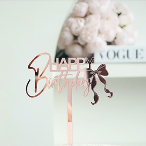 La dernière décoration de gâteau d'anniversaire en acrylique style Ins, nœud de princesse, accessoire pour gâteau d'anniversaire - Product Image 4