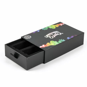 Boîtes coulissantes classiques en carton rigide noir haut de gamme réutilisables pour l'emballage d'artisanat - Product Image 3