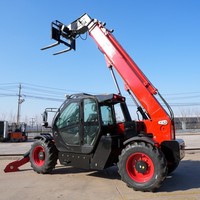 Chariot télescopique tout-terrain robuste 5T 10M TR1050 4x4 avec direction crabée et cabine ROPS FOPS