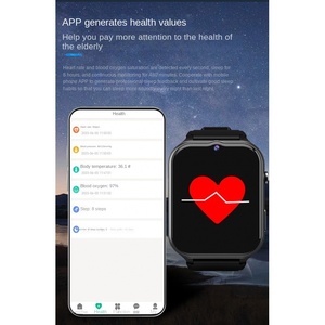 Đồng hồ thông minh GPS một cú nhấp chuột SOS cuộc gọi khẩn cấp báo động giảm nhịp tim theo dõi oxy máu nền phát hiện chăm sóc sức khỏe - Product Image 2