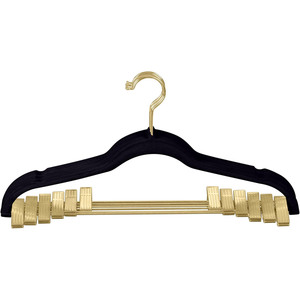 Velvet Hangers with Adjustable <b>Clips</b> Non-Slip Flocked Pants Hangers for Wardroble - Product Image 1
