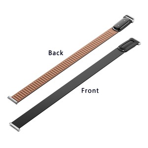 Bracelet de montre en cuir véritable pour Google Fitbit Air, bracelet de remplacement à texture unie - Product Image 4