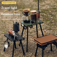Table et chaise pliantes tactiques portables et modernes à double usage pour la randonnée, la pêche, les excursions en voiture et les voyages en plein air, télescopiques