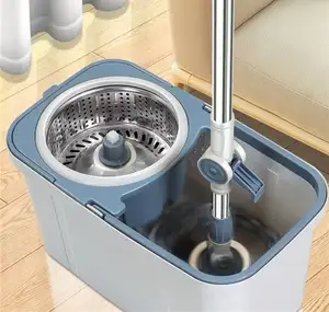 Jogo de balde de esfregão giratório mágico 360 Magic para piso seco e molhado, fácil de lavar, giratório removível, novidade