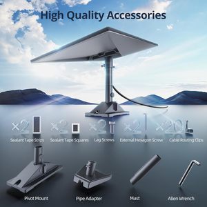 Heavy Duty Cast Aluminum Satellite <strong>Dish</strong> Mount Adjustable Roof Base for RV &amp; Marine Anti-Corrosion Stand for <strong>Starlink</strong> Gen 3 - Product Image 6