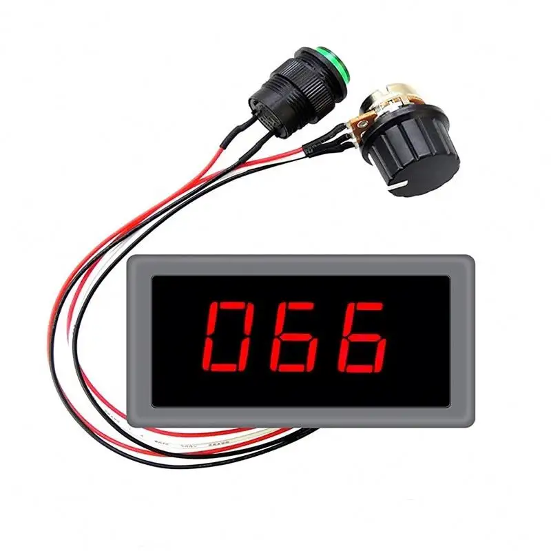 CCM5D Digital DC Motor Regulator 6V12V24V Stepless Speed Switch Controller With LED Display