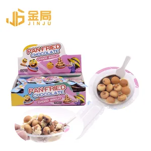 High Quality Fry Pan Shape Halal Panfried Chocolate Cookies Kid Snacks Milk Chocolate Jam with Biscuit