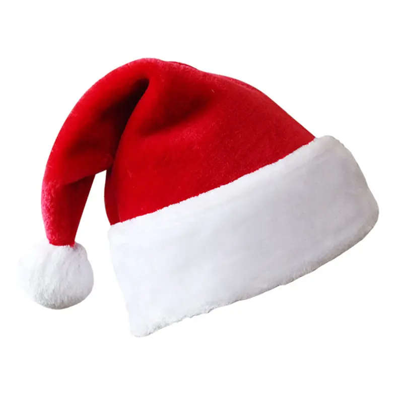 หมวกคริสต์มาสสีดำสำหรับผู้ใหญ่เด็กหมวกซานต้ากำมะหยี่หมวกสไตล์โกธิค2023มีในสต็อก