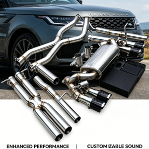 Tubo de Escape de Alto Rendimiento con Válvula de Acero Inoxidable 304 para Land Rover Defender 90/110 2020-2025 con Puntas de Fibra de Carbono - Product Image 4