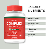 OEM/ODM Vitamin C Complex Gummies Multi Fiber Energi Seluler Meningkatkan Fokus untuk Anak-Anak Alami Tinggi Protein Efek Cepat 60