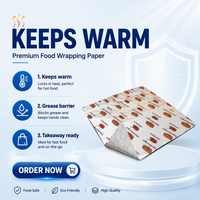 Papier laminé en aluminium composite de qualité alimentaire, gaufré et imprimé, pour emballage alimentaire (baguette, pain, hamburger, hot-dog)