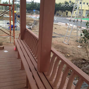 Gazebo en plastique et bois composite pré-assemblé Gazebo écologique Kit en bois et plastique composite avec plancher et banc - Product Image 4