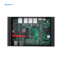 Qotom OEM Thin Client 4 ports Ethernet Mini PC de bureau Routage logiciel Pare-feu Ordinateur Linux Pfsense J6412 Quad Core Lte Mini PC