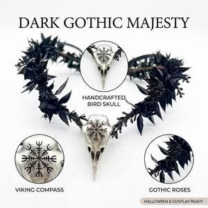 Diadema Gótica <span class=keywords><strong>de</strong></span> <span class=keywords><strong>Espinas</strong></span> con Colgante Frontal Duende Oscuro Halloween Accesorio Pelo Vintage Cosplay - Product Image 3