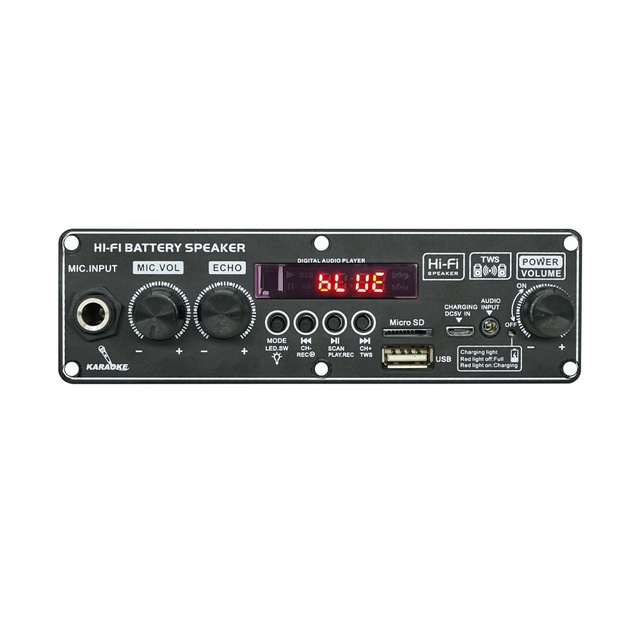 3.7V 10W 20W Microphone Trolley Sound Power MP3 Player Pull Rod Speaker  AMP Module
