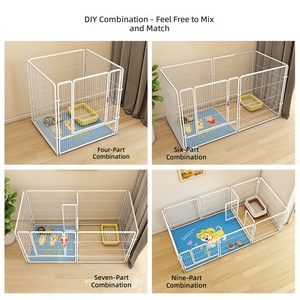 Cerca e Gaiola de Ferro para Cães de Porte Médio a Grande para Uso Interno em Casa, Portão para Animais de Estimação com Design Modular e Porta de Divisão - Product Image 2