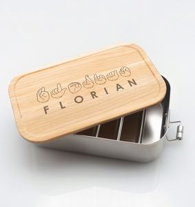 Bento <b>Lunch</b> Box for Adults / Children Stainless Steel <b>Lunch</b> Box and <b>Lunch</b> Box 800 Ml/1200 ml Metal Box with Wooden Lid B - Product Image 3