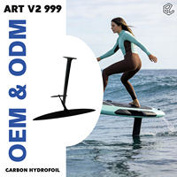 ART V2 999 UHM Carbon Aluminum Efoil Kitesurf Surfboard Water Play Surfing pour SUP Wingfoil Foil Electric Booster Hydrofoil