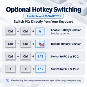 Commutateur KVM <span class=keywords><strong>HDMI</strong></span> USB 3.0 4K60Hz 2 ports pour 2 ordinateurs avec contrôle par touches de raccourci - Product Image 5